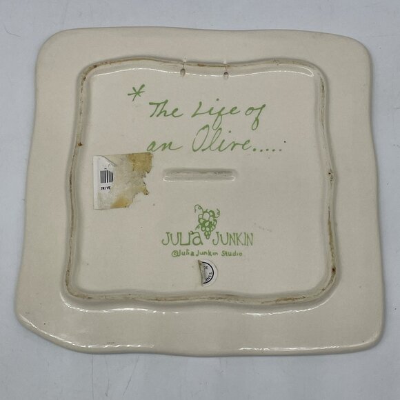 Julia Junkin "The Life of an Olive" pair of Trivets or Wall hanging Decor 6 1/2" - Picture 4 of 7